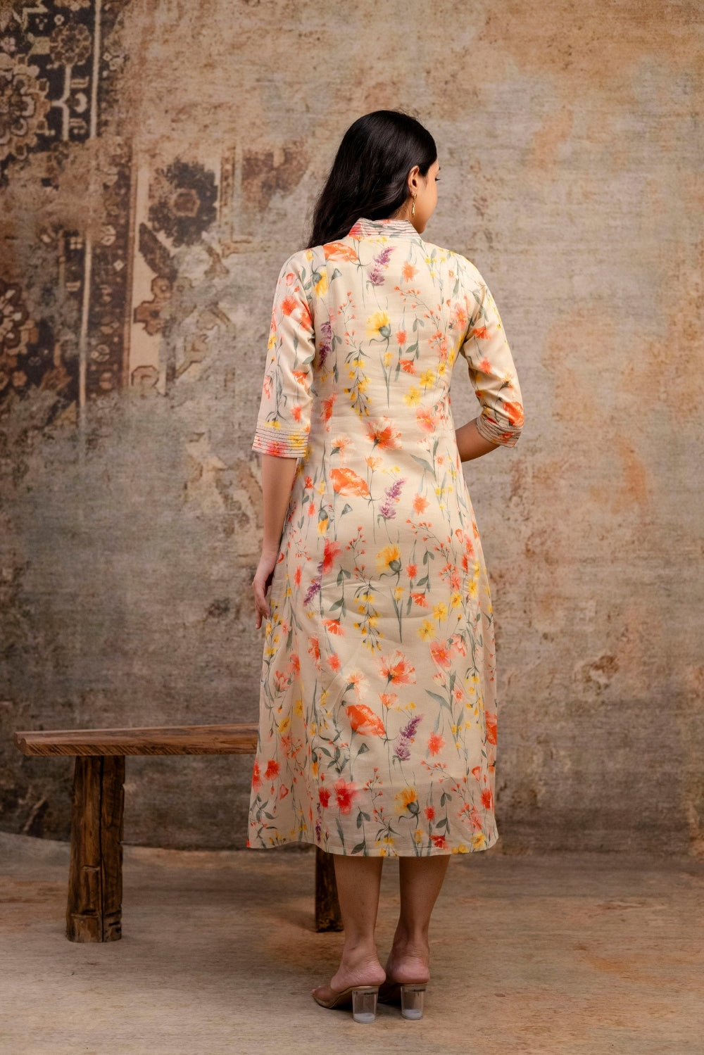 Beige Mul Dress