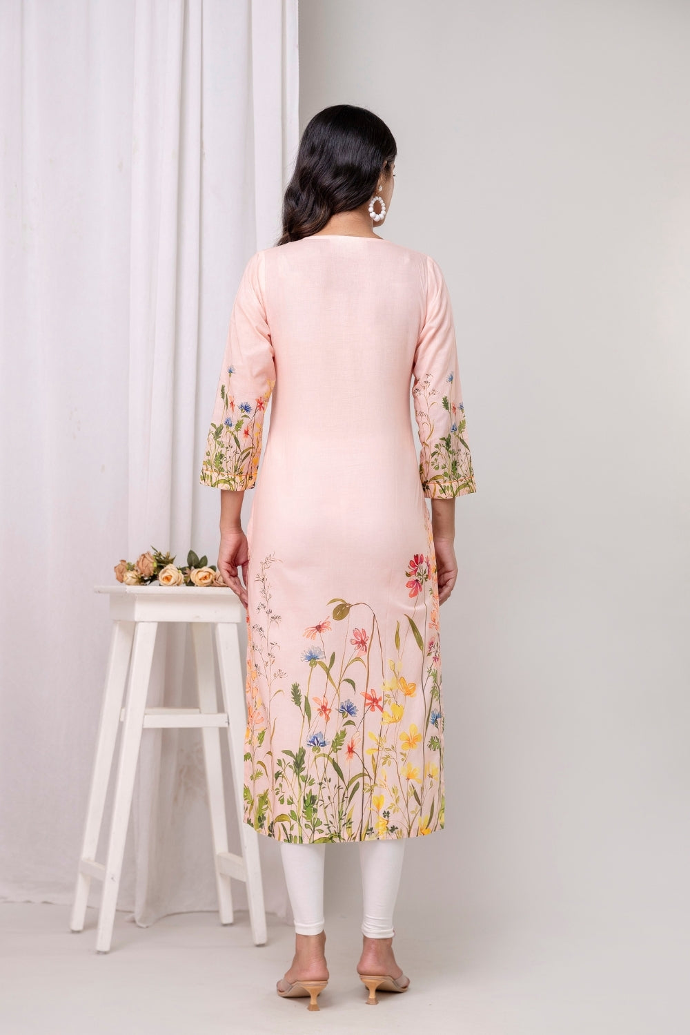 Peach Blush Kurta with Dupatta