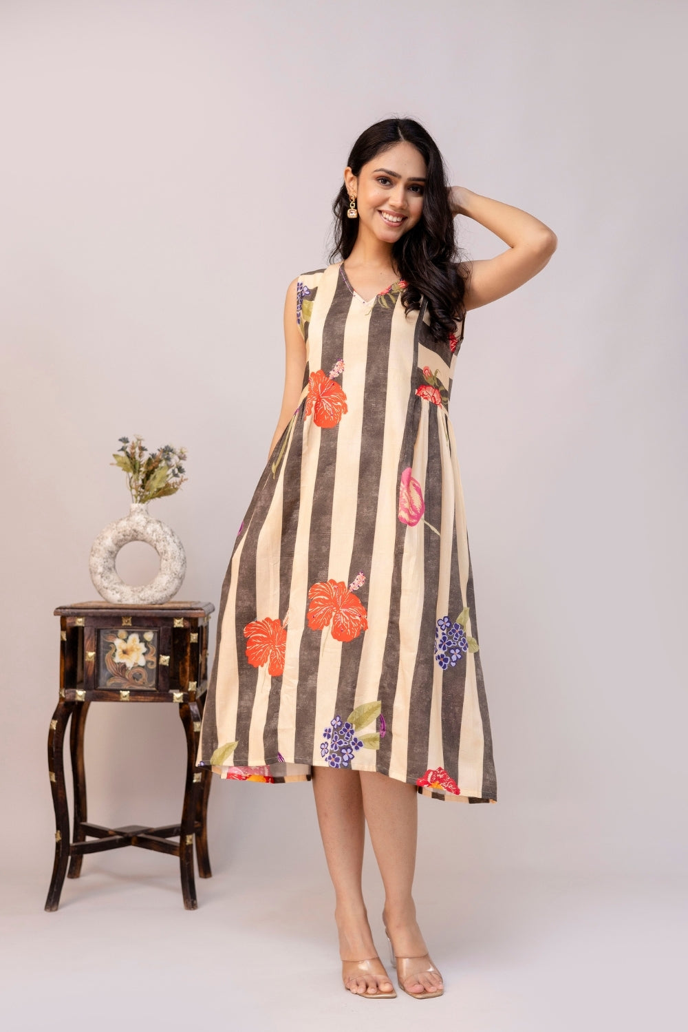 Tropical Stripes Dress
