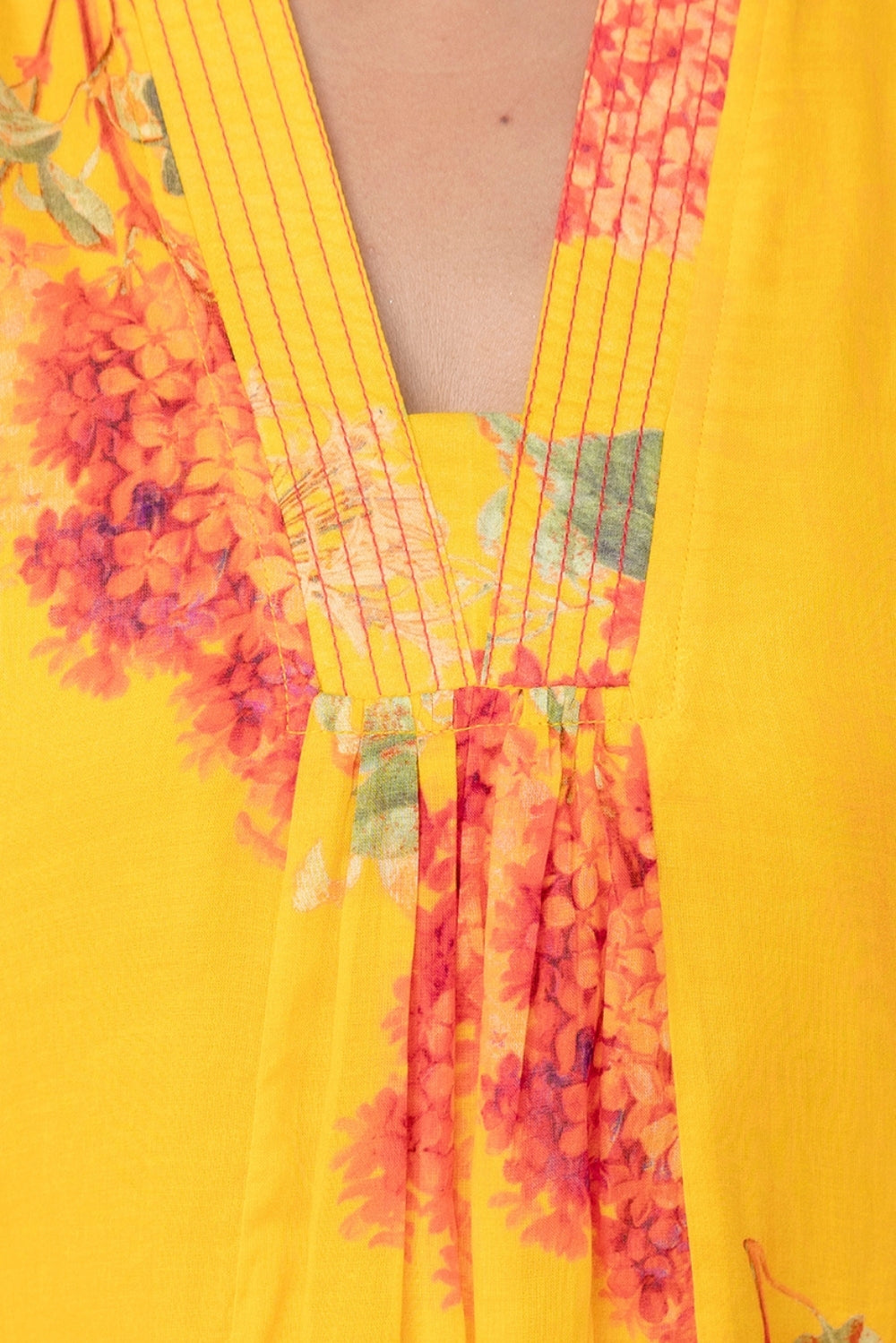 Golden Bloom Mul Dress