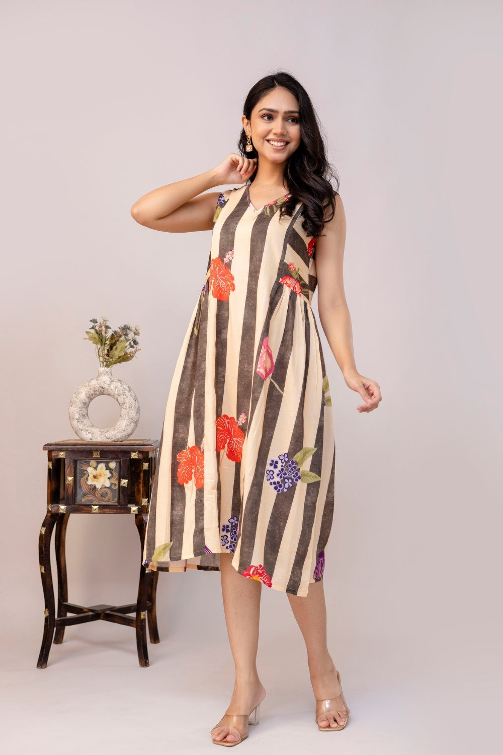 Tropical Stripes Dress