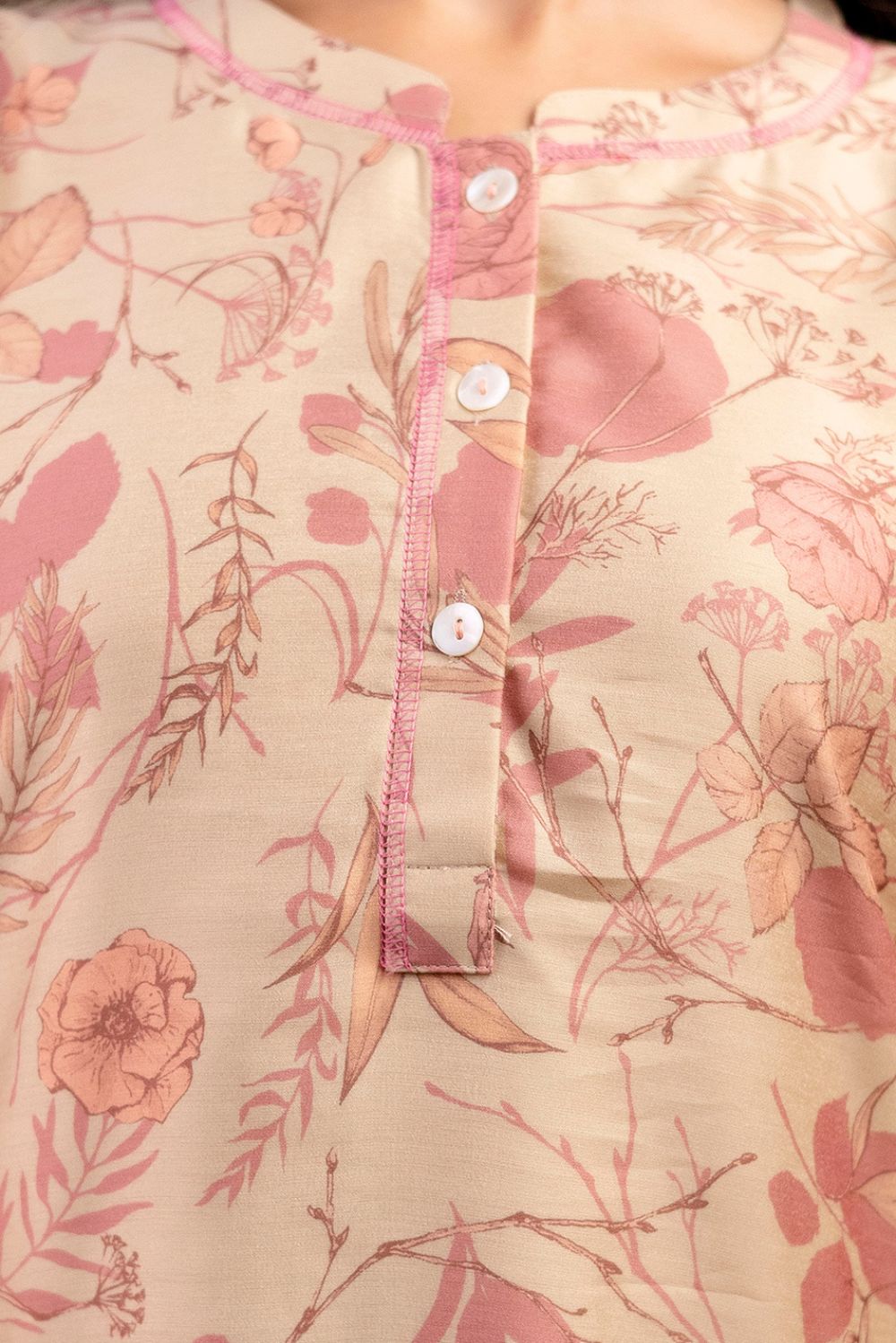 Floral Chanderi Kurta