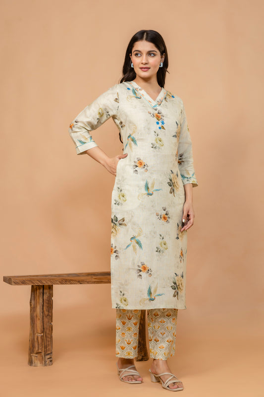 Ivory Blossom Linen Coord