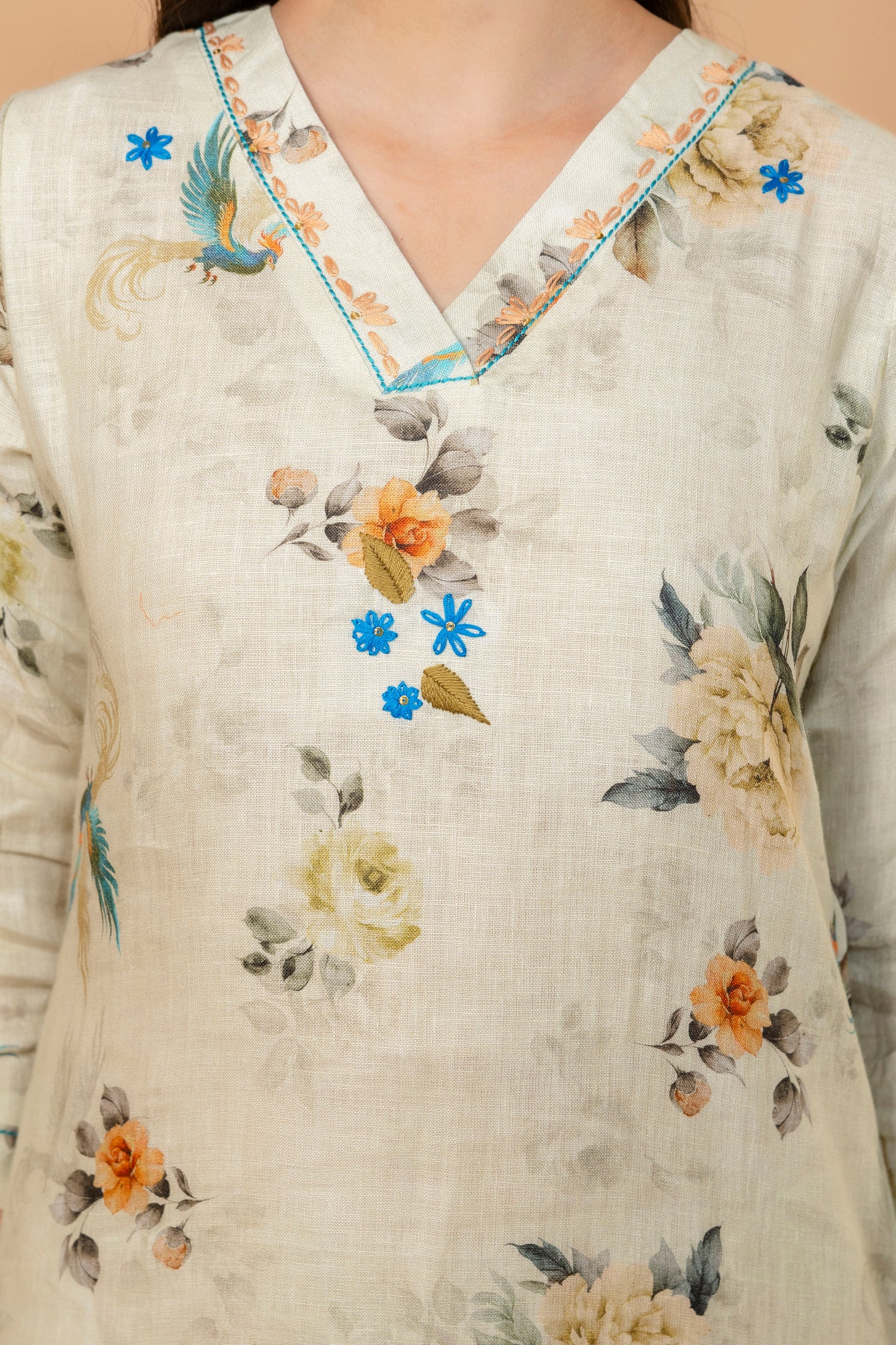 Ivory Blossom Linen Coord