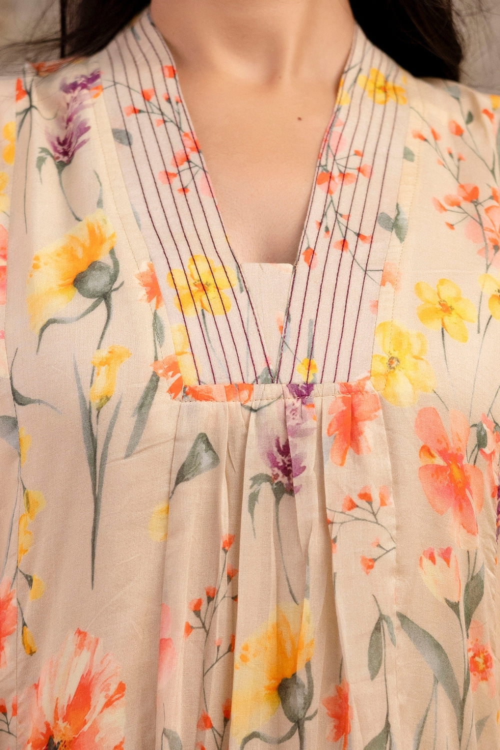 Beige Mul Dress