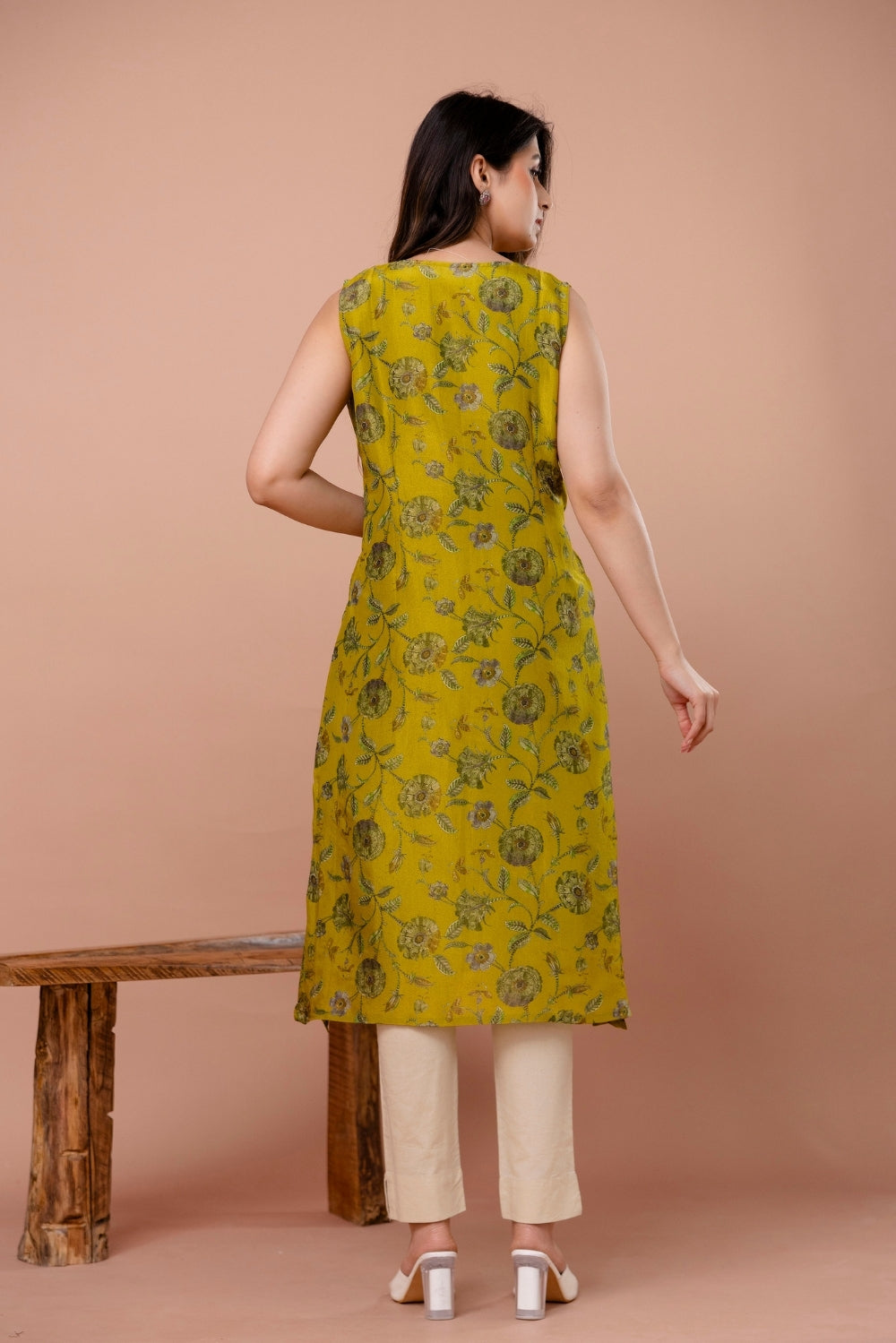 Olive Bloom Kurta