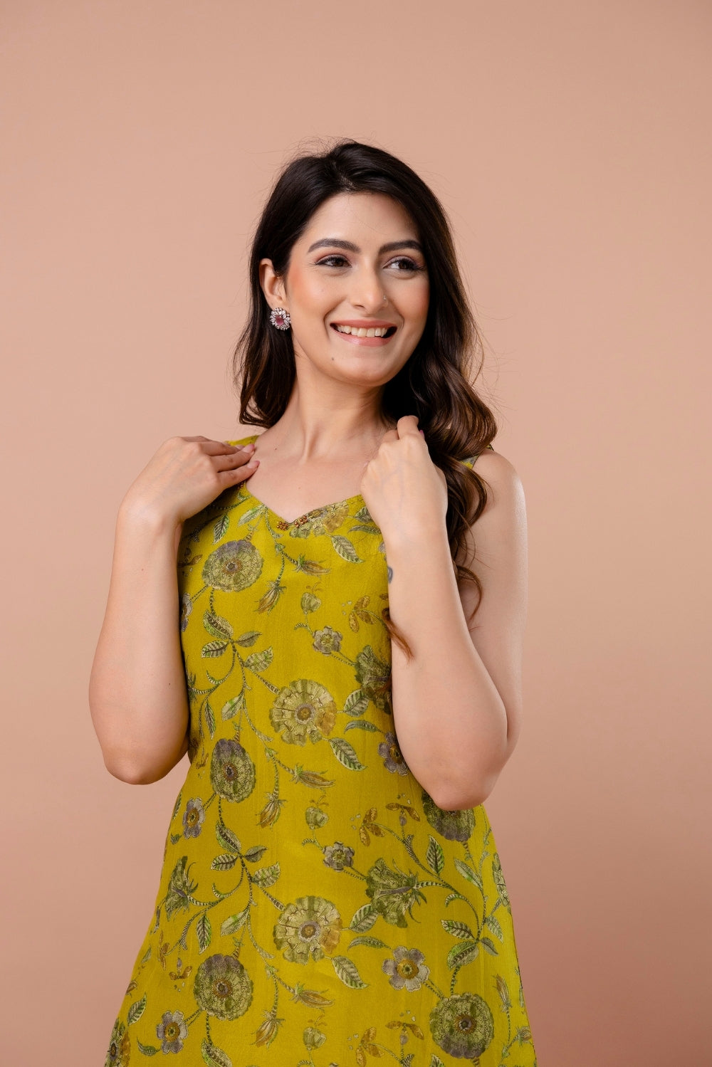Olive Bloom Kurta