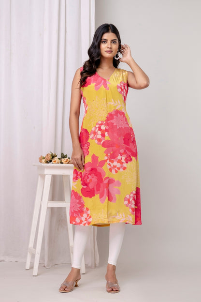 Mustard Bloom Kurta