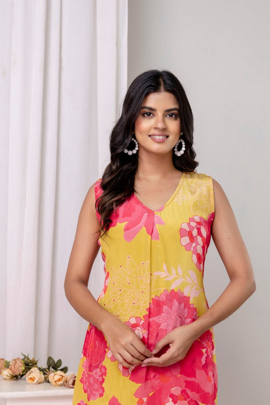 Mustard Bloom Kurta