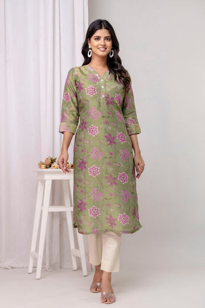 Aara Jaquard Zari Kurta