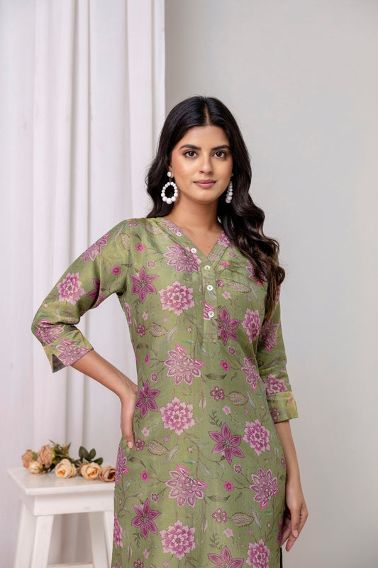 Aara Jaquard Zari Kurta