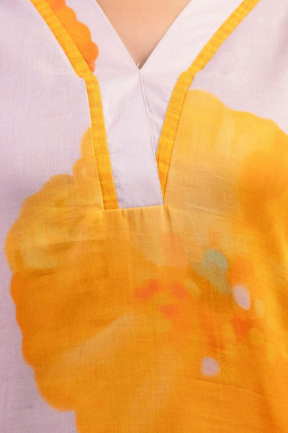 Sunburst Bloom Mul Kurta