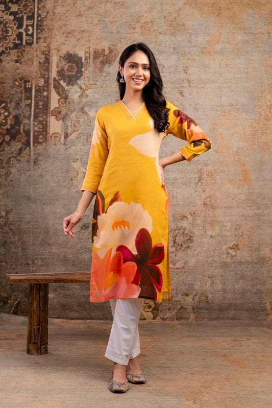 Mustard Blossom Kurta