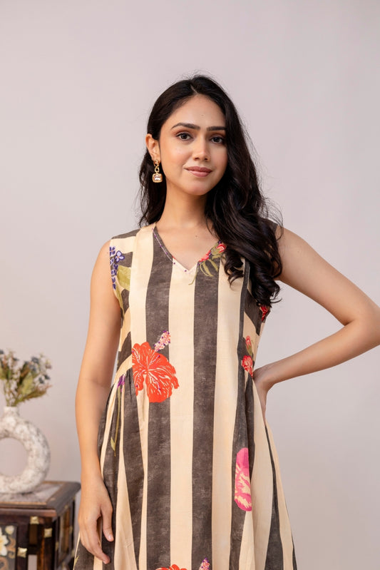 Tropical Stripes Dress