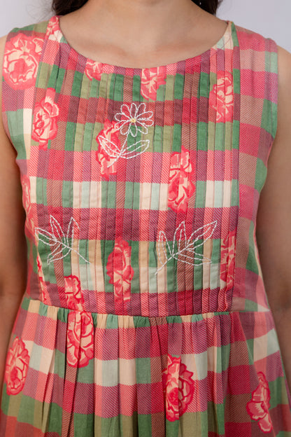 Pink Checkered Dress