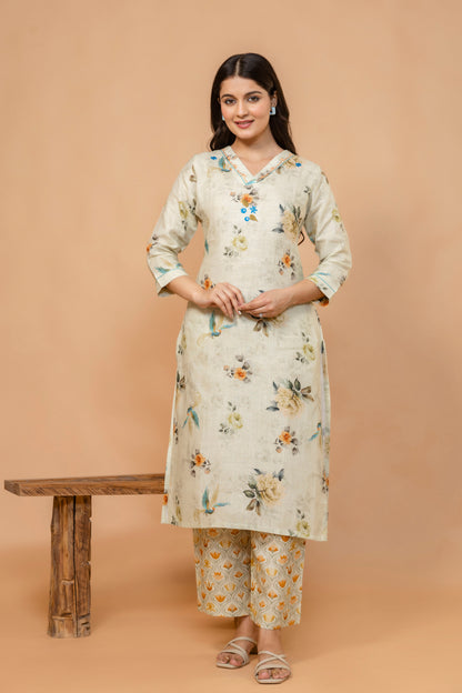 Ivory Blossom Linen Coord