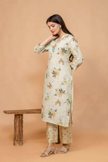 Ivory Blossom Linen Coord