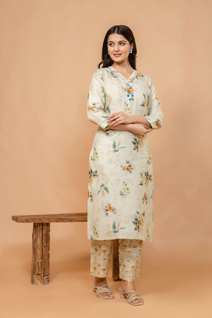 Ivory Blossom Linen Coord