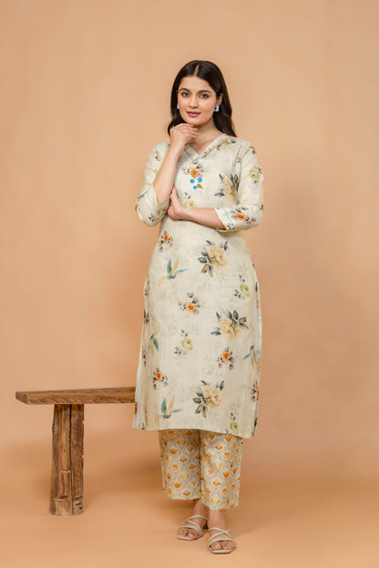 Ivory Blossom Linen Coord