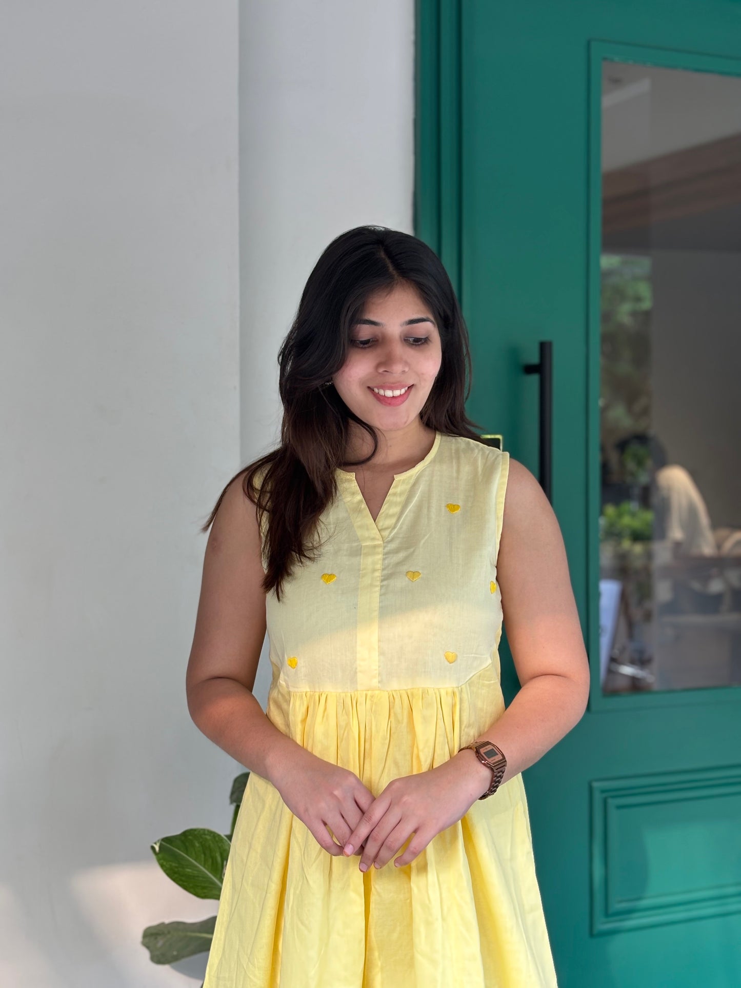 Yellow heart dress